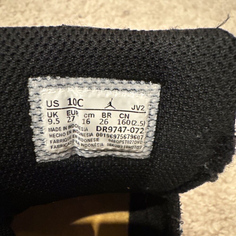 Nike Air Jordan 1 Retro Low TD Toddler Size 10C Black and Gold - Picture 10 of 10